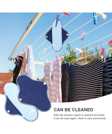 DOITOOL Women's 8pcs Reusable Sanitary Pads Set with Storage Bag - Washable Cloth Menstrual Panty Liners for Heavy Flow, Maternity, Postpartum - Women's Suits with Sanitary Napkins - Buy Online on GoSupps.com