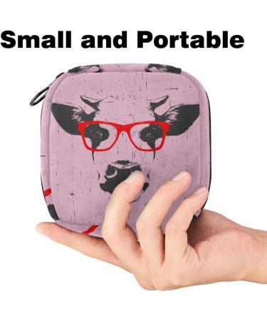 Buy Cow Glasses & Women's Period Bags | Portable Menstrual Cup Holder & Napkin Storage for Teens & Girls - Buy Online on GoSupps.com
