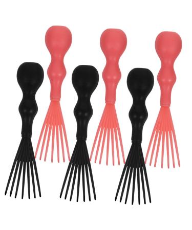 FRCOLOR 6pi ces Outils De Nettoyage Pour Peignes Accessoires De Coiffure Avec Griffes De Nettoyage Lot De Noirs Et Roses
