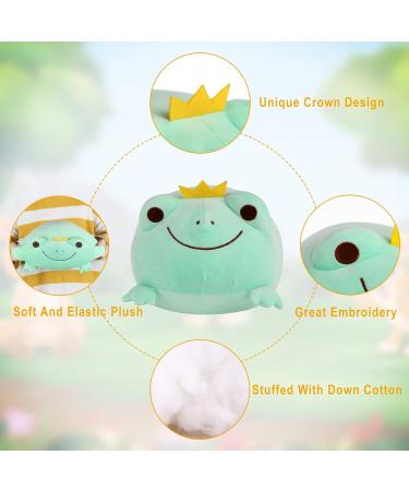 JUNERAIN Super Soft Frog Plush Stuffed Animal Hugging Pillow - 35cm Mint Green | Adorable Toy Gift for Kids, Toddlers, Boys, Girls | Cuddly Frog Decoration - Buy Online on GoSupps.com