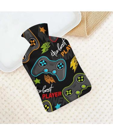 Colorful Plush Hot Water Bottle with Cover - Fun Hand Warmer for Adults & Kids | 26.5x15.3cm - International Shipping Available! - Buy Online on GoSupps.com
