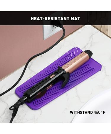 ZAXOP Silicone Heat-Resistant Mat Pouch for Hair Tools (Purple) - Buy Online on GoSupps.com