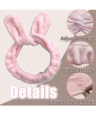 Nogcig Adjustable Towel Spa Headband for Women - Pink Headband for Washing Face, Skincare, Makeup - Buy Online on GoSupps.com