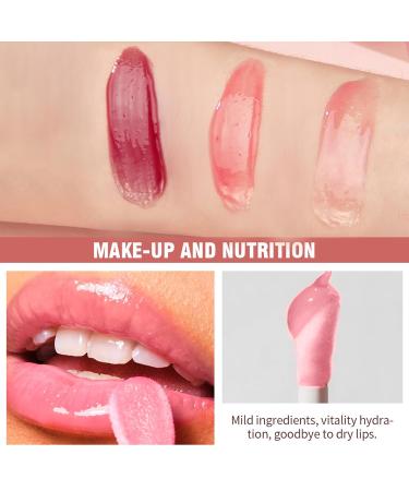 Buy 3 Colors Hydrating Lip Gloss Set - Nourishing Jelly Oil Long Lasting Shine & Plumper Lips | Women s Makeup Online - Buy Online on GoSupps.com