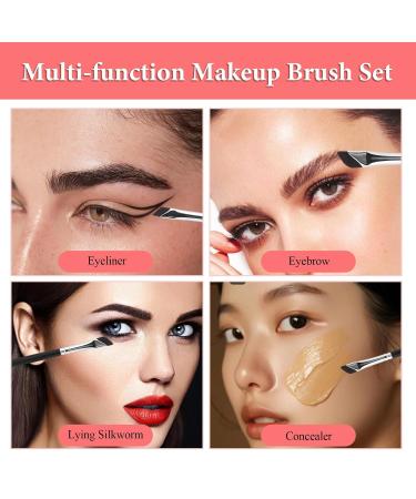 Premium 6-Piece Eyeliner Brush Set - Fine Point Precision Brow & Concealer Brushes for Professional Makeup | International Shipping Available - Buy Online on GoSupps.com