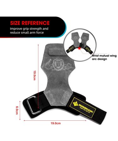 Manueklear Weight Lifting Bands with Padded Wrist Loop | Leather Straps for Powerlifting & Strength Training | Professional Weightlifting Gear for Women (Gray) - Buy Online on GoSupps.com