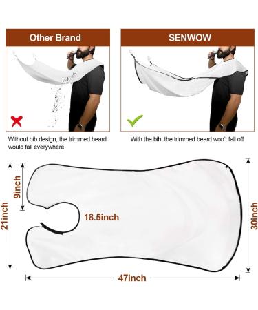 Singwow 2-in-1 Beard Shaping Tool & Shaving Bib Set - Grooming Template + Apron | Ultimate Gift for Men's Beard Trimming Kit - Buy Online on GoSupps.com