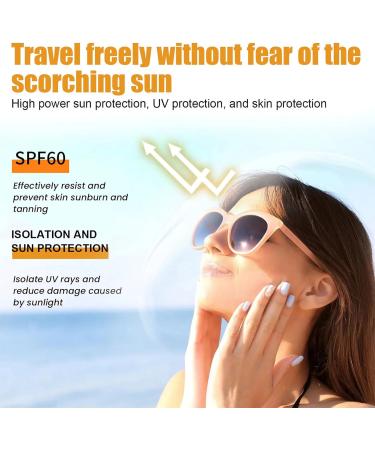 Sunscreen SPF60 Sun Screen Protector for Face and Body 50ml Waterproof & Sweat-proof Sun Cream Ultra Light Moisturizing Sun Lotion for Women Men Non Greasy Sun Block Cream - Buy Online on GoSupps.com