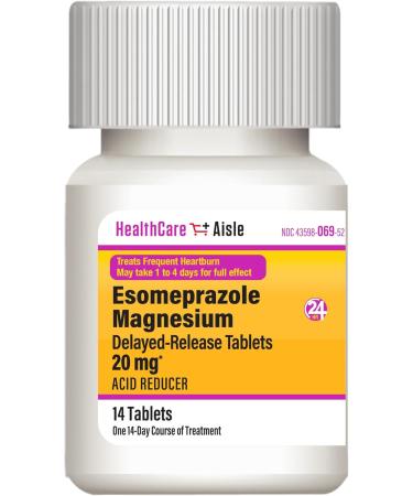 Esomeprazole Magnesium 20mg - 42 Count | HealthCareAisle Acid Reducer for Heartburn Relief - International Shipping Available - Buy Online on GoSupps.com