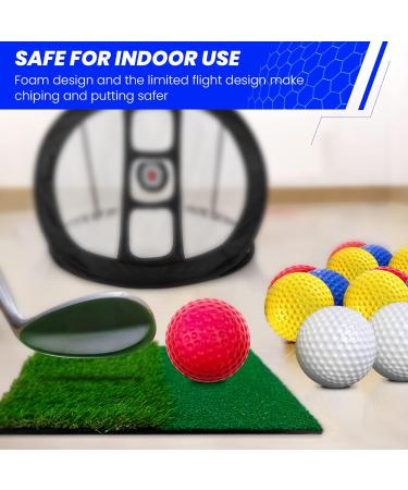 16 Pack Colored Foam Golf Practice Balls for Realistic Putting Training - Indoor/Outdoor Use - Buy Online on GoSupps.com