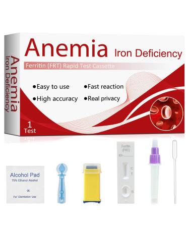 Iron Deficiency Test Kit Accurate & Easy at-Home Test to Monitor Iron Levels Suitable for Both Children and Adults(1Test) 1 Count (Pack of 1)