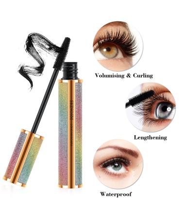 2 Pack Waterproof 4D Silk Fiber Mascara - Volume & Length, No Clump, All Day Wear - Buy Online on GoSupps.com