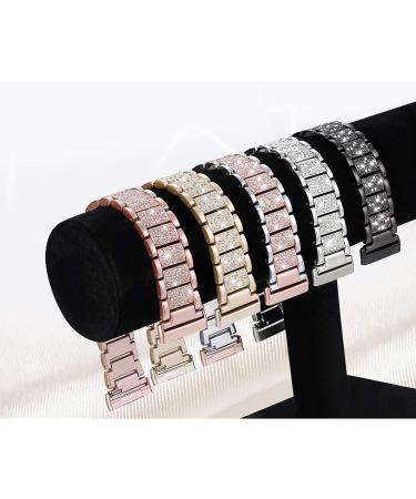 Mtozon Bling Bands for fitbit Sense/Versa 3 | Dressy Luxurious Bracelet for Women | Silver + Champagne Gold - Buy Online on GoSupps.com