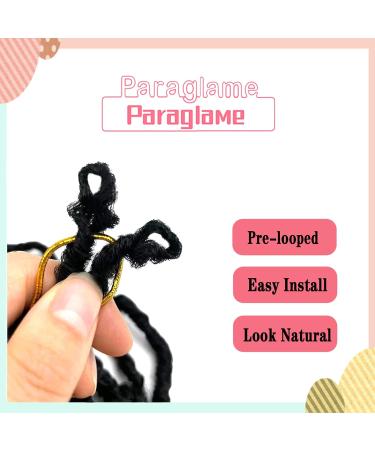 Paraglame Short Faux Locs Crochet Hair 14 Inch - Natural Black Pre-Looped Soft Faux Locs Curly Hair Extension - 8 Packs 1B - Goddess Locs Crochet Hair for Black Women - Buy Online on GoSupps.com
