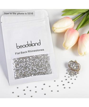 Beadsland 1440PCs Flat Back Rhinestones - Crystal White Nail Crystals SS10 (2.7-2.9mm) for Stunning Nail Art | International Shipping Available - Buy Online on GoSupps.com