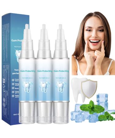 Qylen Gum Repair Gel, Qylen Teeth Repair Gel, Mullend Gum Repair Gel,Teeth Whitening Essence to Reduce Yellowing Oral Care, for Sensitive Teeth and Gums (3ps)