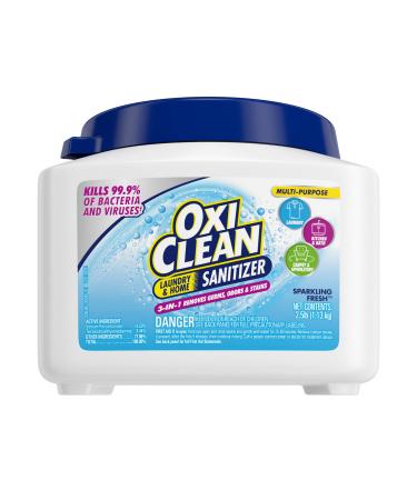 OxiClean Powder Sanitizer for Laundry, Fabric, and Home, 2.5 lb 2.5 Pound (Pack of 1)
