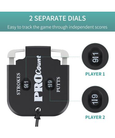 Vibit Mini Golf Score Counter Clicker - 2 Pack Portable Stroke Counter for Golf Game - Outdoor Sport Scoreboard - Putt Scorekeeper - Buy Online on GoSupps.com