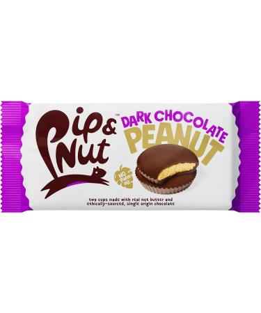  Pip & Nut Pip & Nut 15-Pack Dark Chocolate Peanut Butter Cups - 2 Cups per Pack - Real Peanut Butter Single Origin Chocolate Palm Oil Free Suitable for Vegans - Buy Online on GoSupps.com