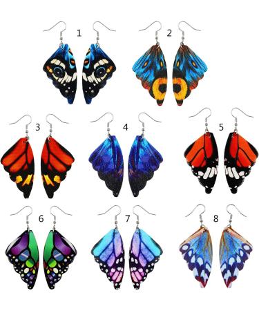 Feylie Butterfly Wing Drop Earrings | Stylish Leather Pendant Earrings for Women & Girls | Perfect Party Gift - Buy Online on GoSupps.com