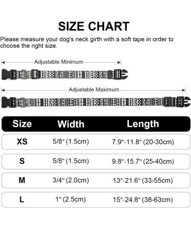 Mercano Adjustable Dog Collar - Soft Nylon Comfort & Robust Design for Small to Medium Dogs - Black & White Pattern - Buy Online on GoSupps.com