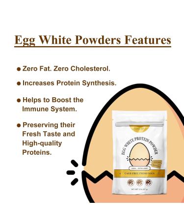 Orgnisulmte Egg White Protein Powder 8 Oz Pasteurized Dried Egg Whites Protein Gluten-Free Non-GMO Unflavored Free Range High Whip for Baking Desserts 227g 8 Ounce (Pack of 1) - Buy Online on GoSupps.com