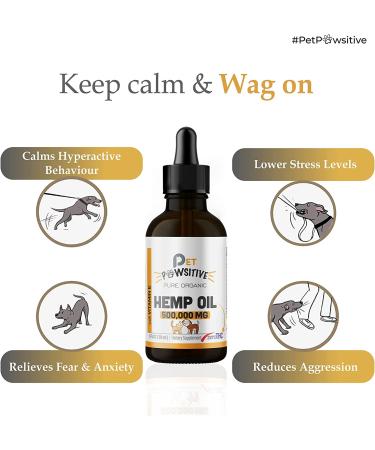 Pet Pawsitive Hemp Oil for Dogs and Cats - 2 Pack - Organic Hemp Drops with Omega 3 6 9 - Hip and Joint Support - Buy Online on GoSupps.com