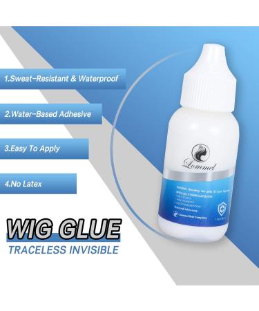 LOMMEL Strong Hold Lace Glue & Tape Extension Remover Set - Waterproof Front Wig Adhesive - 38ml Glue, 30ml Remover - Includes Silicone Brush - Buy Online on GoSupps.com