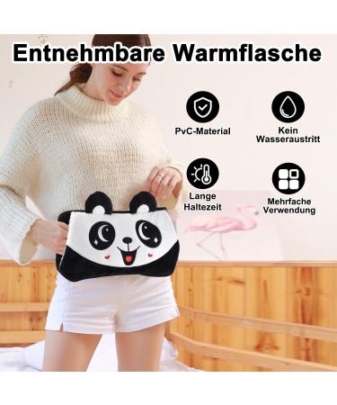 3-in-1 Portable PVC Panda Hot Water Bottle | Soft Waist Cover & Hand Warmer for Pain Relief - Ideal for Kids & Adults - Buy Online on GoSupps.com