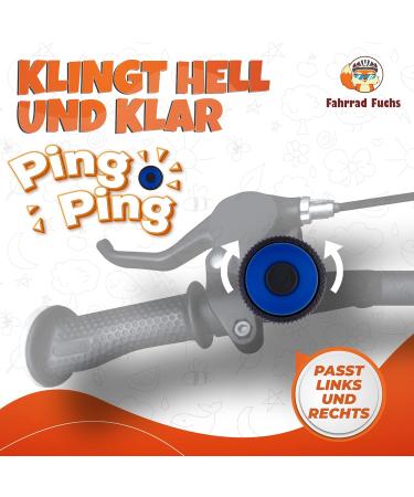 Children's Bicycle Bell - Rotary Bell for Boys & Girls - Blue Bike Bell with Reduction Socket - Buy Online on GoSupps.com