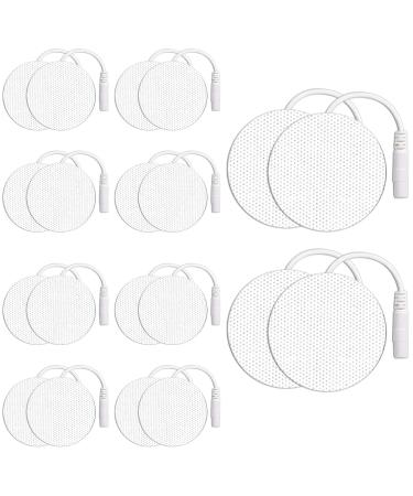 Sunjuly tens electrodes pads 20 pieces 5x5 cm tens device pain therapy self -adhesive reusable electrode device pads with most tens ems device 50mm (20 pieces)