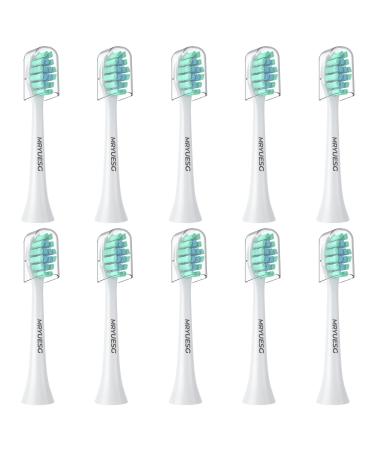 MRYUESG Replacement Heads Compatible with Philips Sonicare 10 Pack MRYUESG Electric Tooth-Brush Head for Phillips C2 1100 4100 Green&Blue