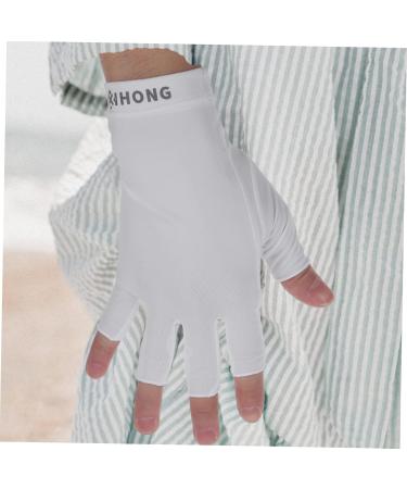 OSALADI 1 Pair Uv Gloves Summer Beach Gloves Summer Driving Gloves Nail Dryer Uv Glove Outdoor Hiking Gloves Nail Art Skin Care Supply Miss White Manicure Skin Care Products Fabric 19.5x8cm White - Buy Online on GoSupps.com
