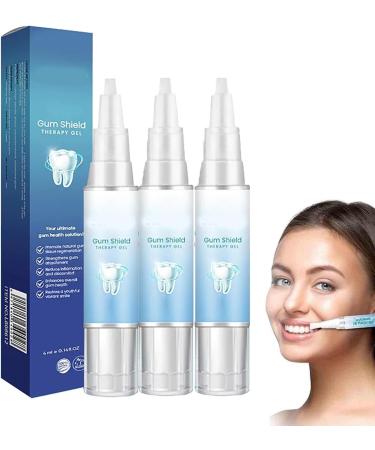 Gum Shield Therapy Gel and Whitening Gum Instant Treatment Gel Gum Repair Treatment Gel Gum Shield Therapy Gel Teeth Whitening Essence Pen Deeply Cleaning Gums (3PC)