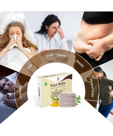 10PCS Herbal Foot Soak for Lymphatic Drainage and Muscle Relief - Ginger Foot Bath Bag for Sleep, Stress Relief, and Pain Management - Buy Online on GoSupps.com