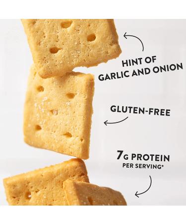 HighKey Cheddar Cheese & Sea Salt Almond Flour Crackers - Gluten Free Keto Snacks with Low Carb & Sugar Free Protein Crisps - Healthy Diet & Diabetic Friendly - Buy Online on GoSupps.com