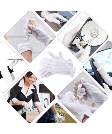 Moisturizing Gloves for Over Night Bedtime | Premium Cotton | Eczema Dry Sensitive Skin Therapy | Secure Wristband | One Size Fits Most - 6 Pairs - Buy Online on GoSupps.com