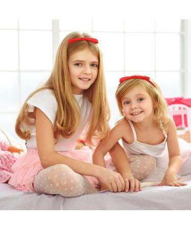 Pafuwei 2 Piece Red Hair Bow Headband - Handmade Soft Cloth Ribbon Headband for Girls and Women - Ideal for Birthday, Halloween, Parties - Daily Hair Accessory - Buy Online on GoSupps.com