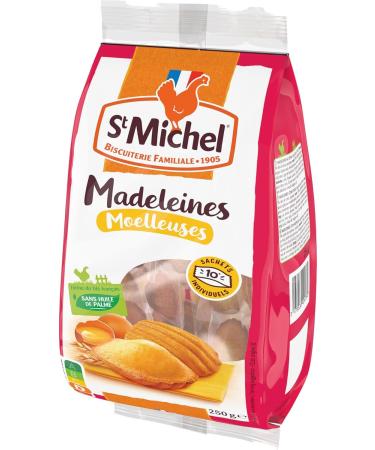 St Michel St Michel Soft Plain Madeleines x10 in individual 250g bags