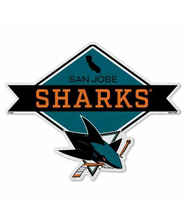 Rico Industries NHL San Jose Sharks Diamond Shaped Pennant - Home and Living Room Decor - Soft Felt EZ Hanging