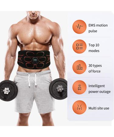 Chowchee EMS Abdominal Muscle Trainer - 10 Modes 30 Intensities LCD Screen - Effective Belly Training Device for Fast Results - Buy Online on GoSupps.com