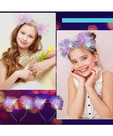 Juexica Light up Cat Ears Headband - 16 Pieces Multicolor LED Rave Hair Accessories for Women & Girls - Buy Online on GoSupps.com