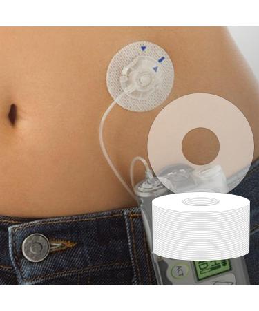 Universal Adhesive Patches for CGM and Insulin Pumps 0.8-Inch Hole 40 Pack Waterproof 10-14Days & Breathable Clear Patches Pre-Cut Adhesive Tape CGM Protection Skin-Friendly Patches. 40 Packs