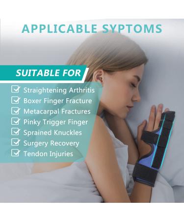 Fibee Boxer Fracture Splint - Adjustable Pinky Finger Brace for 4th/5th Finger - Metacarpal Support for Arthritis, Fractures, Mallet Finger - S/M Size - Buy Online on GoSupps.com