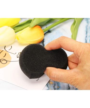 6PCS Round Foam Painting Sponges - Ideal for Acrylic & Watercolor Painting, Staining, DIY Crafts - Black - Buy Online on GoSupps.com
