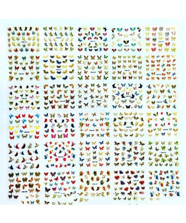 30 Sheet/Set Nail Art Fashion Woman Butterfly-shapeDecorate Holographic Nail Stickers - Buy Online on GoSupps.com