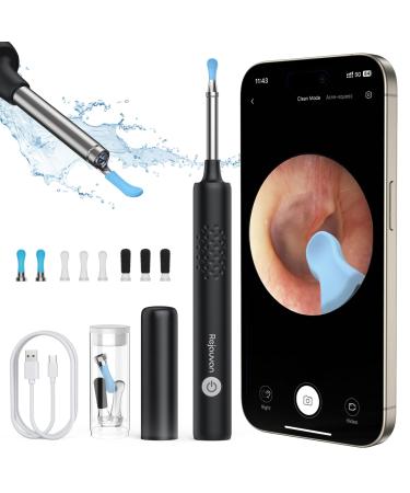 Ear Wax Removal Wireless Ear Cleaner with Camera Ear Wax Removal Tool Camera with 1080P HD Otoscope with 6 Lights Ear Wax Remover for iPhone iPad Android Phones Black
