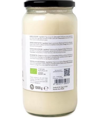 Coconut Cream with Organic Coconut Milk - 1 Liter Organic Coconut Butter Cold Extracted Sugar Free Ideal for Vegan Cooking C - Buy Online on GoSupps.com