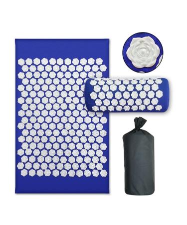 DUnLap Massage Pillow Flower Acupressure Yoga Pillow Foot Massager Pillow Applicator Pilates Exercise Massage Pillow (Size : 3pcs-Blue)