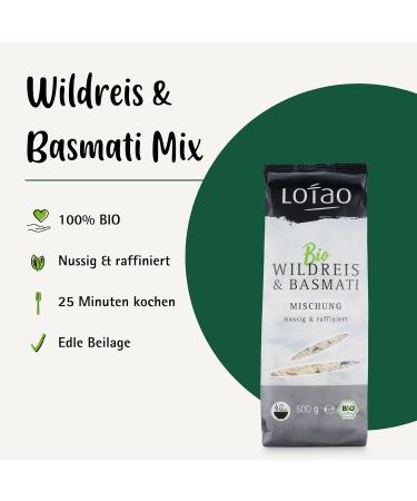 Noble Lotao Organic Basmati Rice Mix (4x500g) | Nutty Flavor | Vegan & Vegetarian | Versatile for Pans & Woks | International Shipping - Buy Online on GoSupps.com
